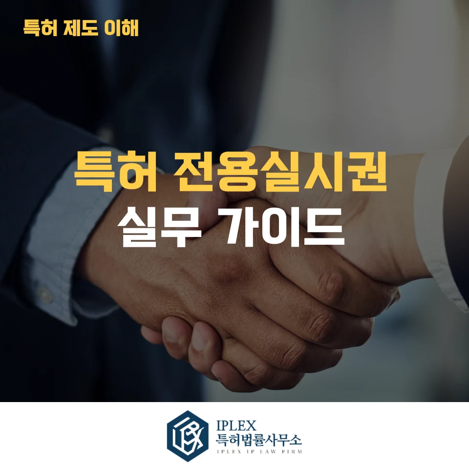 특허 전용실시권 실무 가이드 관련 자료