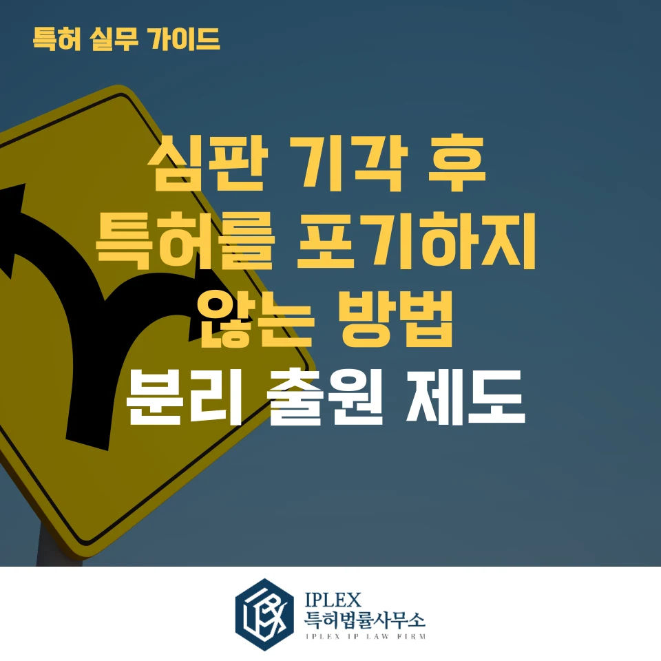심판 기각 후 특허를 포기하지 않는 방법-분리출원 관련 자료