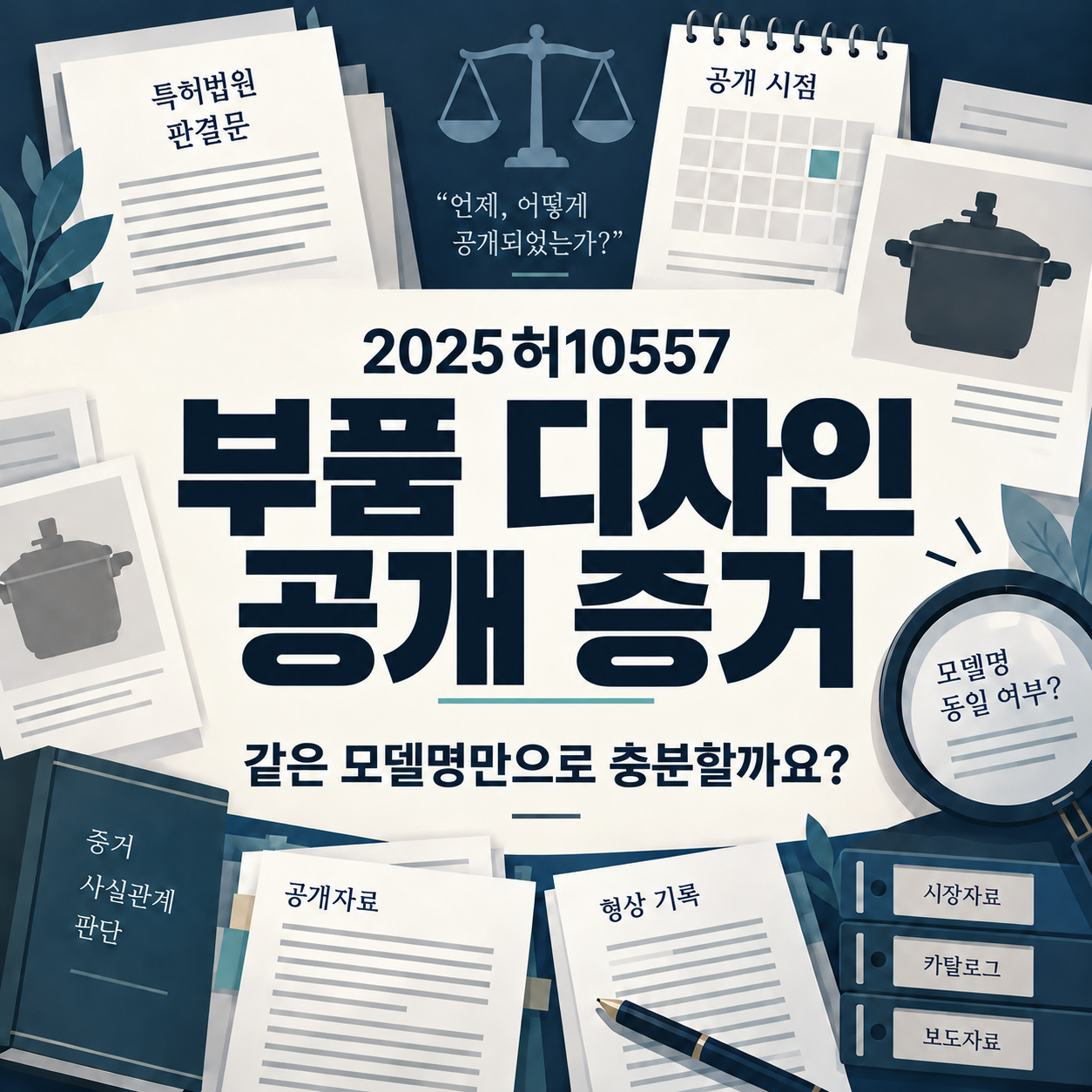 부품 디자인의 출원 전 공개 증거