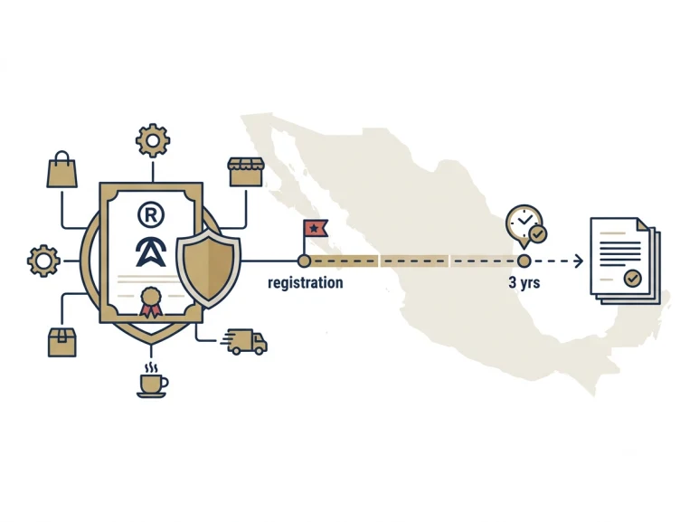 Declaration of use following the third anniversary of a Mexican trademark registration